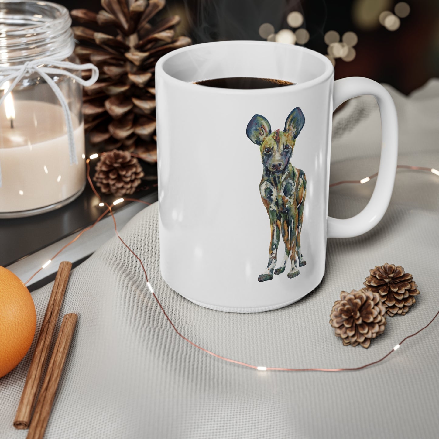 The Prismatic Pup • EWT • Ceramic Coffee Cups, 11oz, 15oz