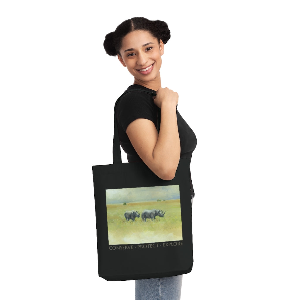Rhinos at Ngorongoro Woven Tote Bag