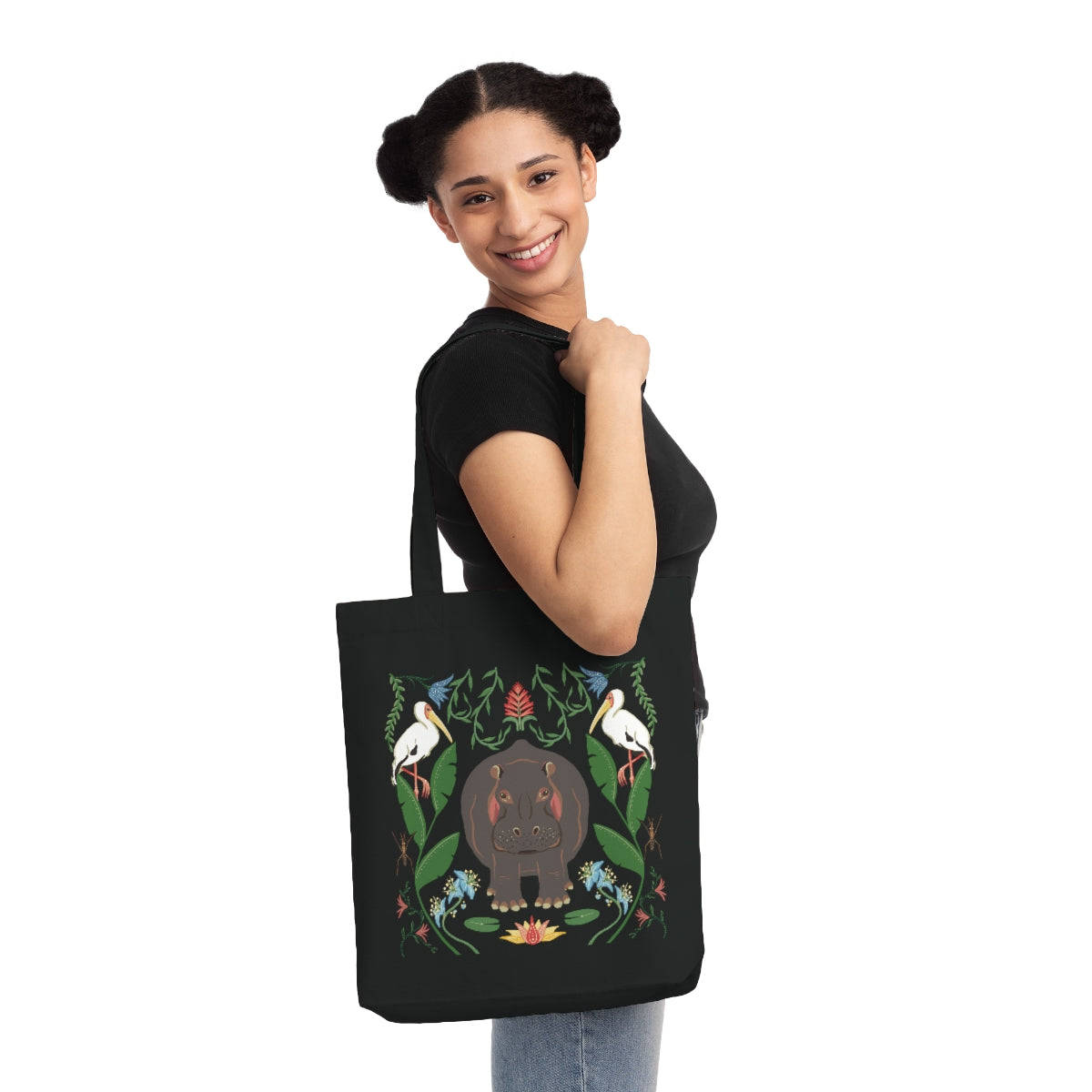 EA Hippo Woven Tote Bag