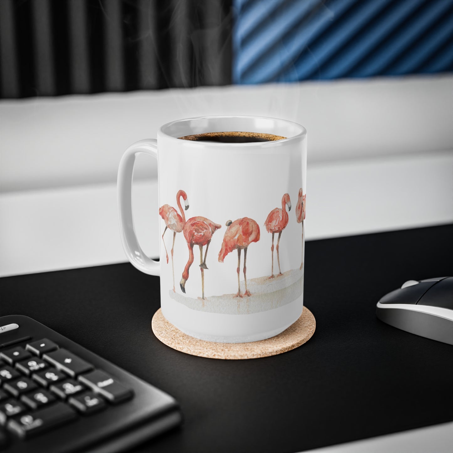 The Beauty of Flamingos Ceramic Coffee Cups, 11oz, 15oz