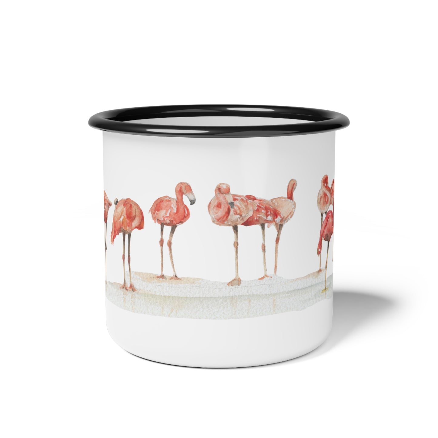 Flamingo 12 0z Enamel Camp Cup