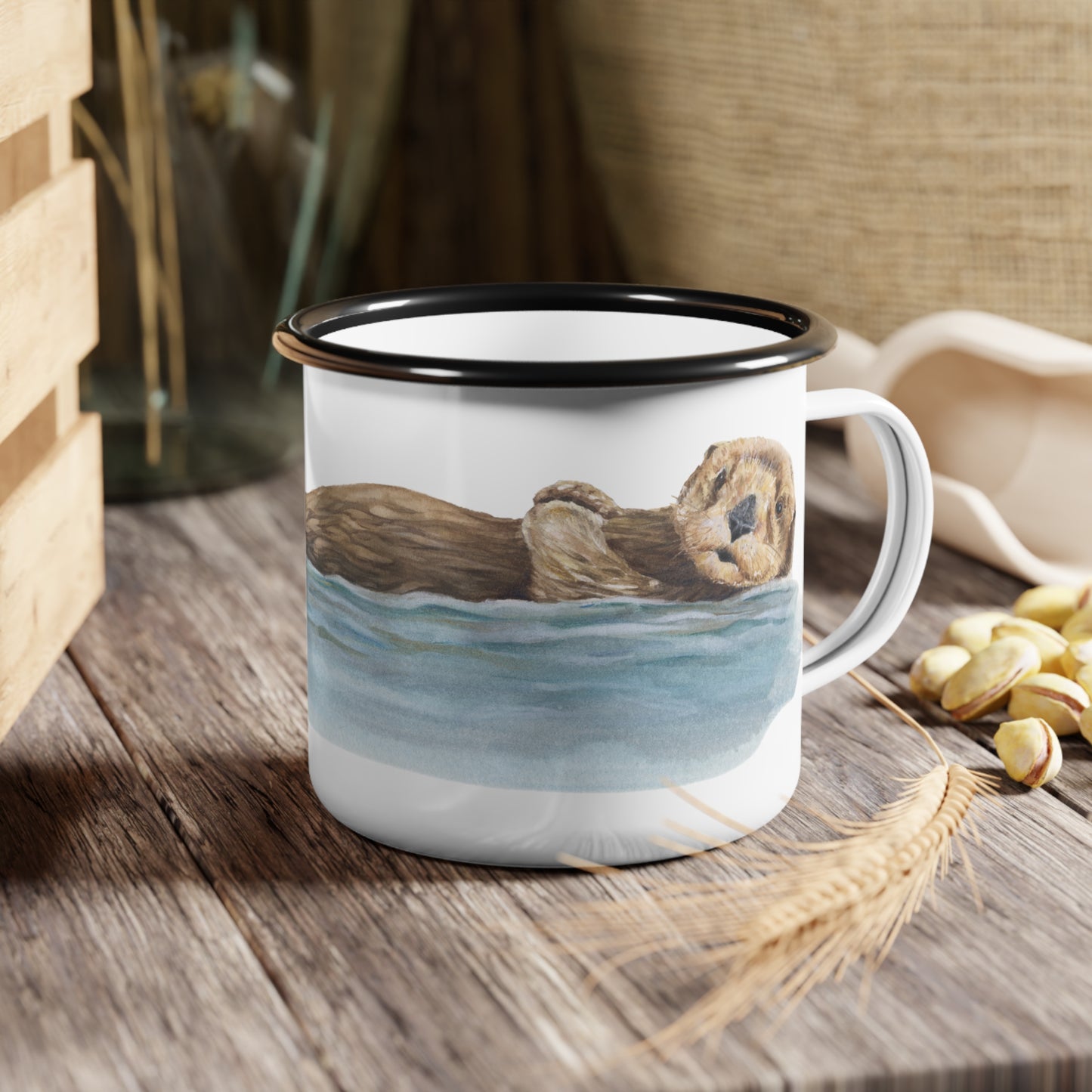 Otter Floating WC Enamel Camp Cup