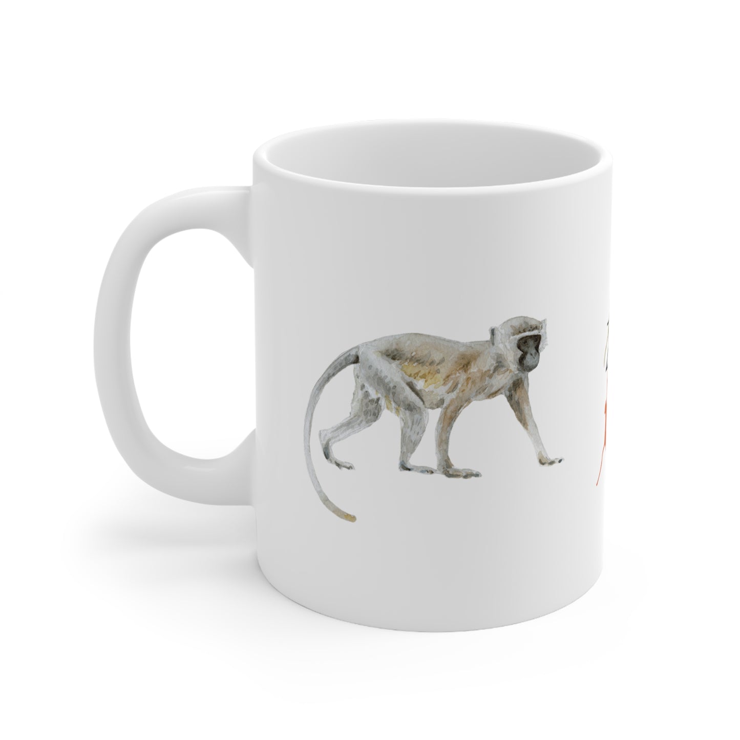 The Cheeky Charm of the Vervet. ZPP / GRI Ceramic Coffee Cups, 11oz, 15oz