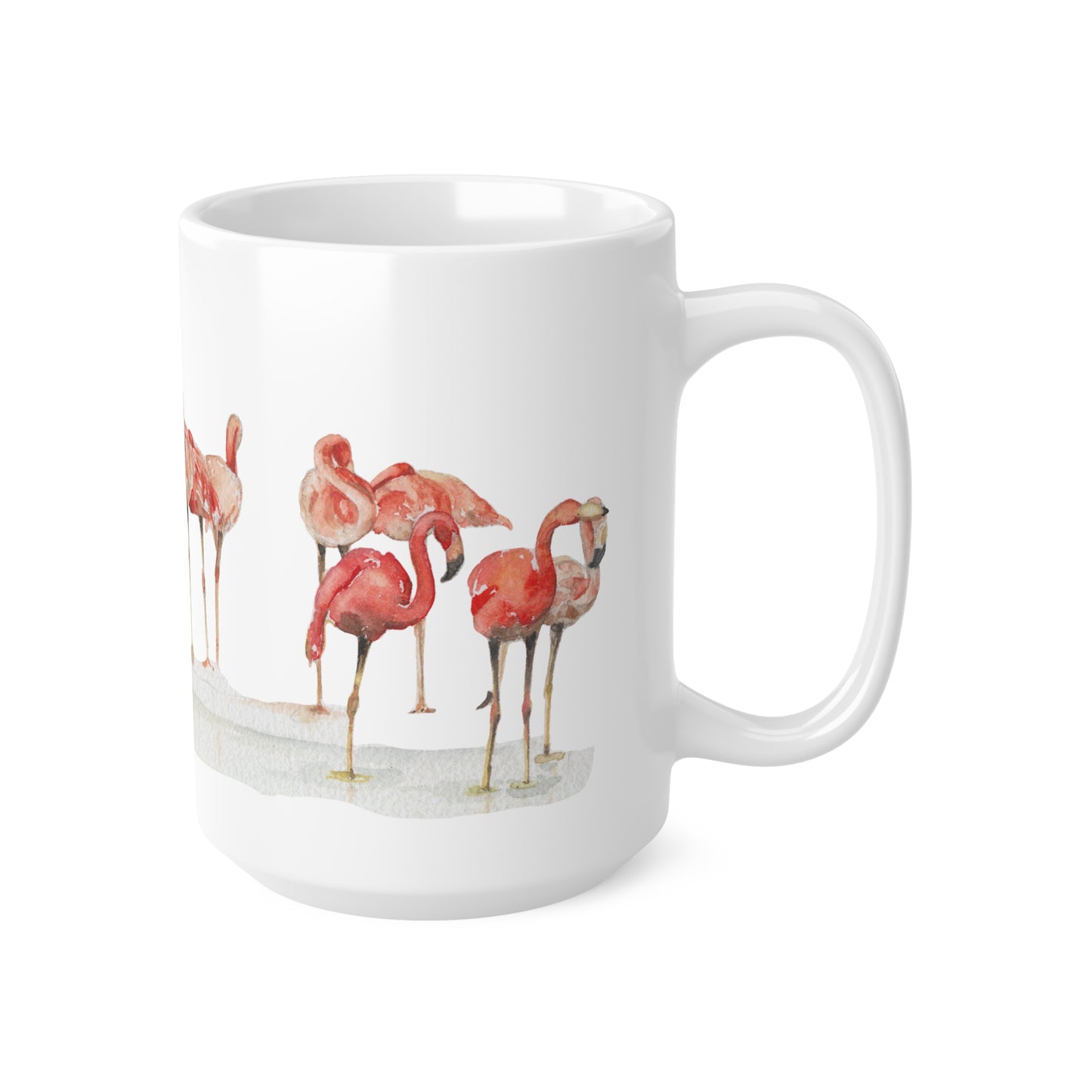 The Beauty of Flamingos Ceramic Coffee Cups, 11oz, 15oz