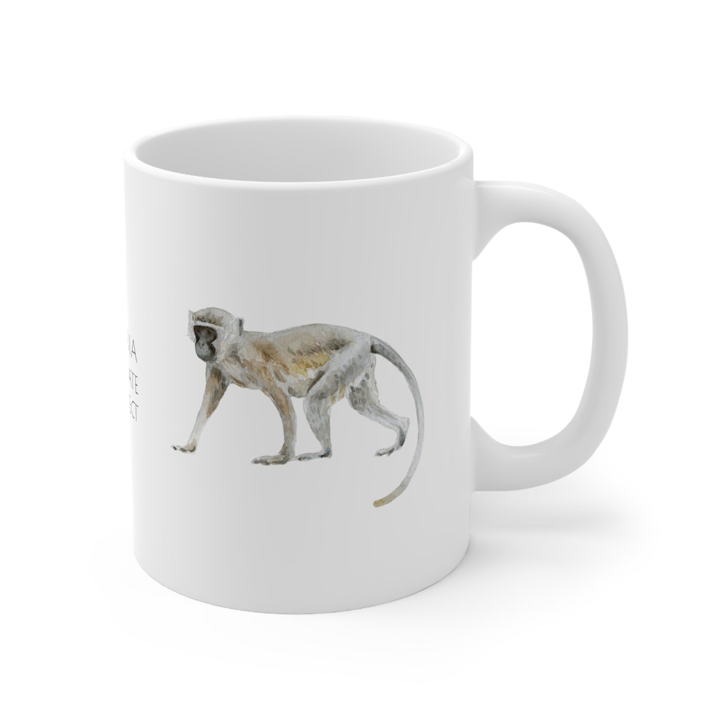 The Cheeky Charm of the Vervet. ZPP / GRI Ceramic Coffee Cups, 11oz, 15oz