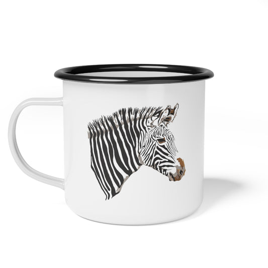 Zebra Head Enamel Camp Cup