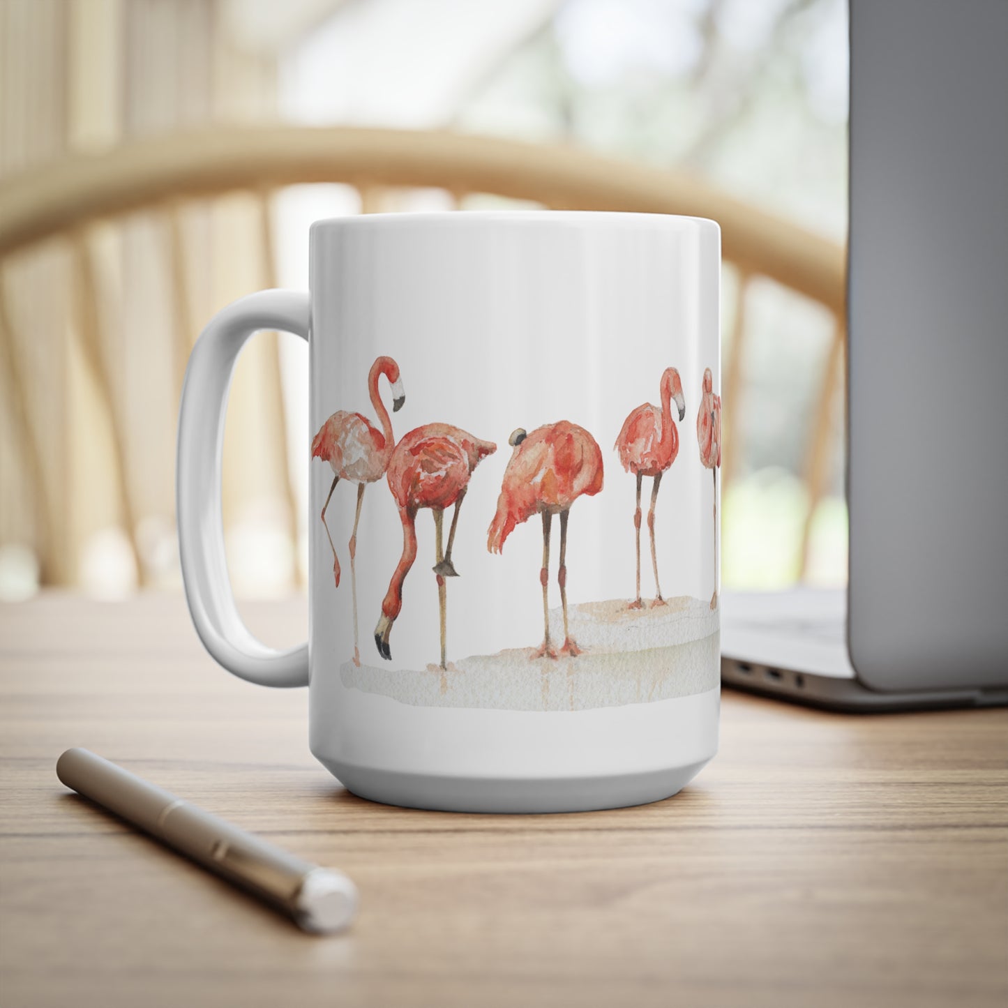 The Beauty of Flamingos Ceramic Coffee Cups, 11oz, 15oz