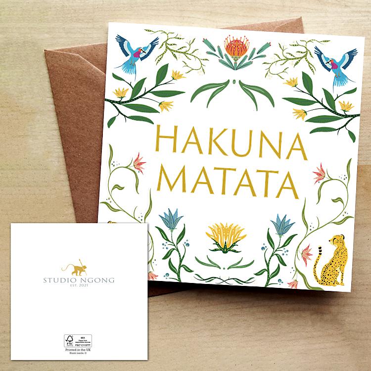 EA Hakuna Matte Note Card - Square