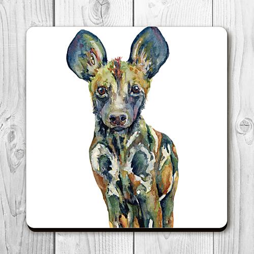 Prismatic Pup Coaster Set of 4