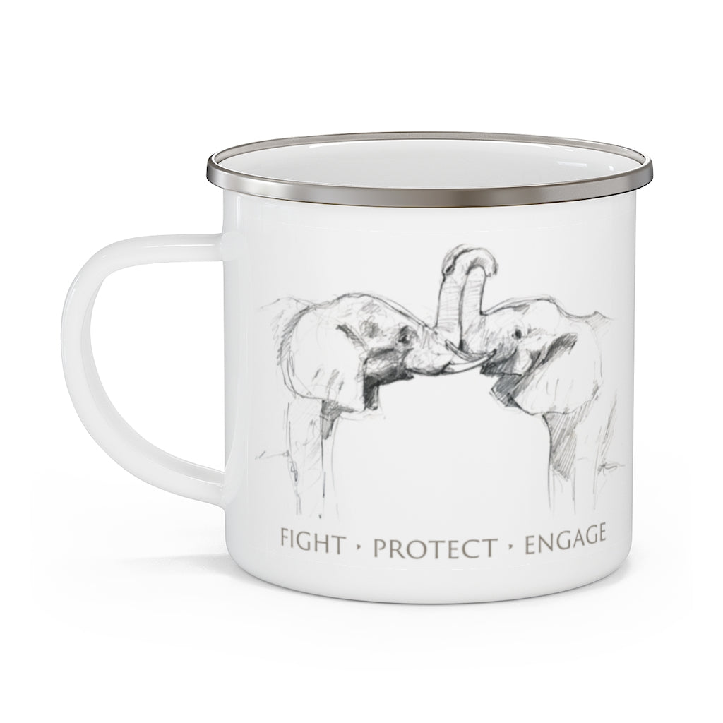 DSWF Elephant Epic 75 Elephant Friends Enamel Camping Mug