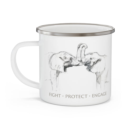 DSWF Elephant Epic 75 Elephant Friends Enamel Camping Mug