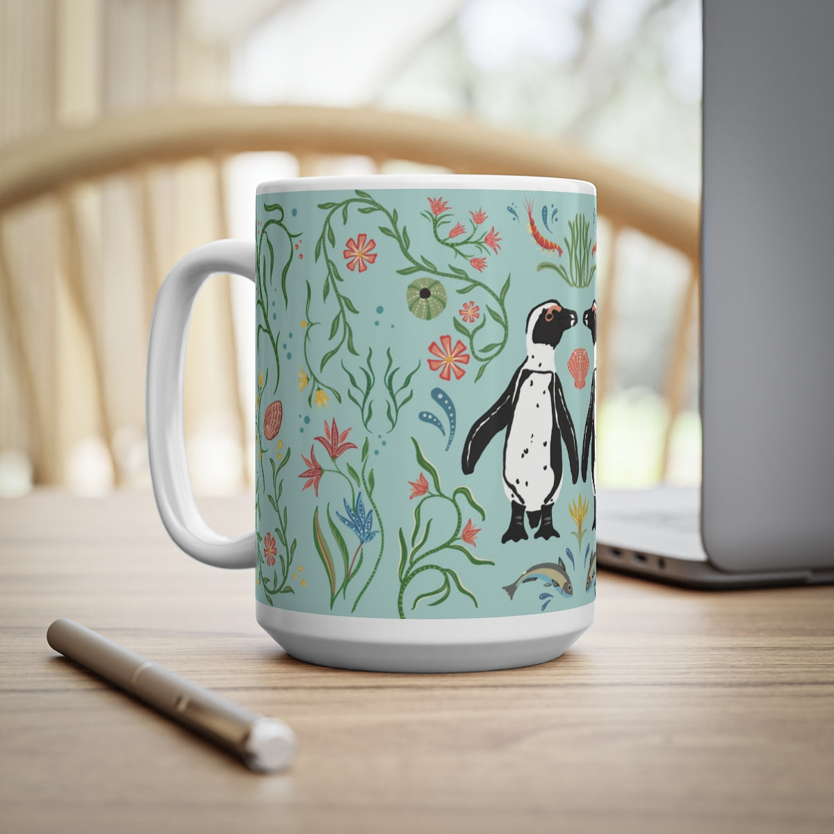 EA Penguins Ceramic Coffee Cups, 11oz, 15oz