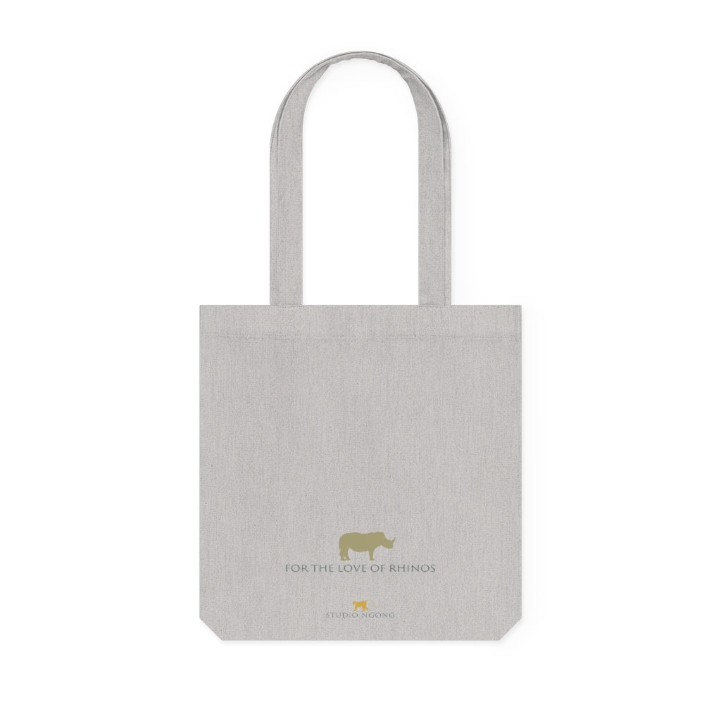 Rhino Mother & Calf Woven Tote Bag