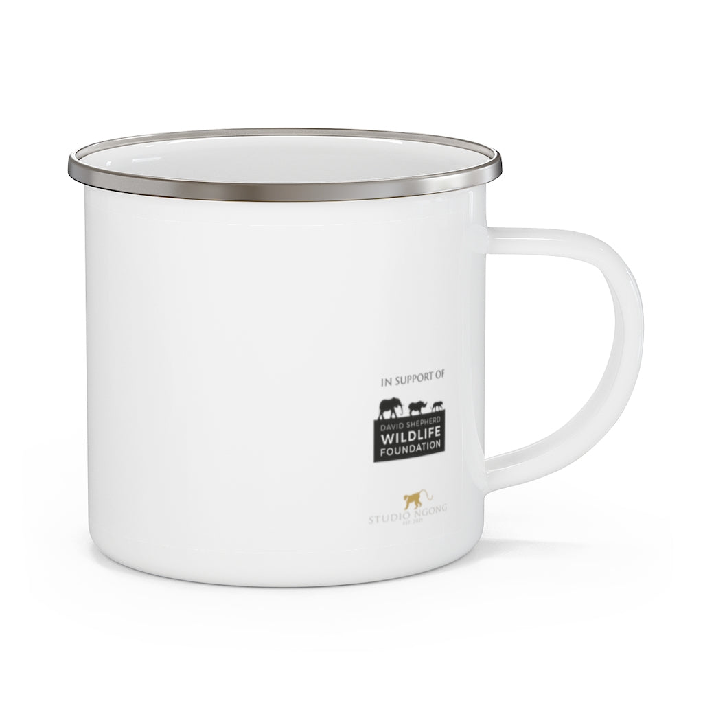 DSWF Elephant Epic 75 Cow/Calf Enamel Camping Mug